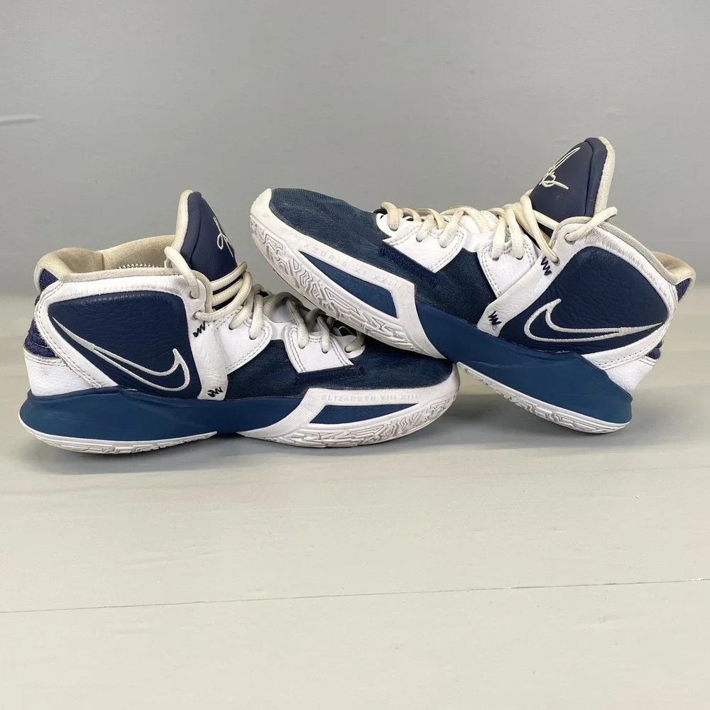 Nike Kyrie Infinity TB Basketball Shoe Youth Size 5.5 Blue White Leather Sneaker